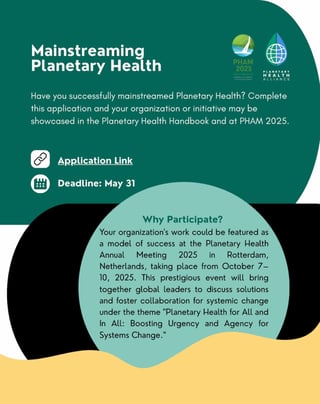 Mainstreaming Planetary Health